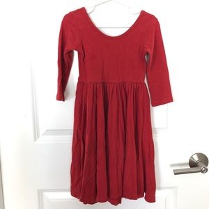 Alice + Ames Long Sleeve Ballet Dress, Spice Red, size 5